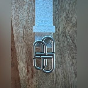 *POPULAR* White Balenciaga Belt (Best for Waist US 31-34)